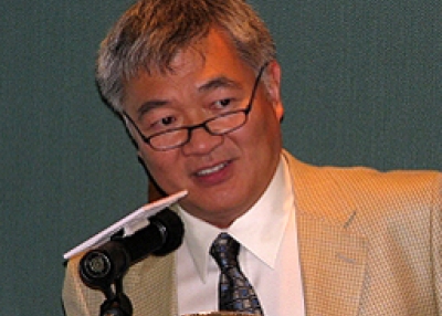Professor Sun Chaofen addresses the Asia Society in Hong Kong on September 29, 2008. (Asia Society)