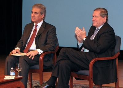 Pakistan Foreign Minister Shah Mahmood Qureshi and Richard Holbrooke, the US State Department's Special Representative for Afghanistan and Pakistan. (Elsa Ruiz/Asia Society)