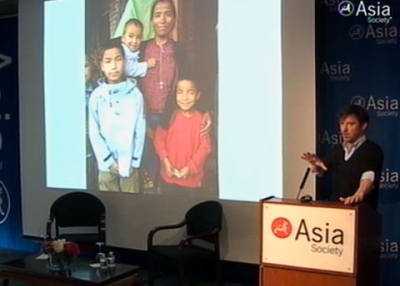 Little Princes author Conor Grennan with his presentation at Asia Society New York on April 5, 2011.