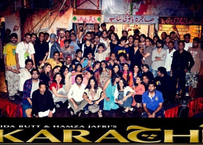 Promotional photo for Karachi: The Musical, directed and produced by Nida Butt in fall 2011. 