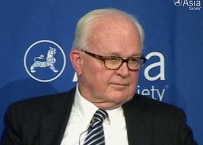 Former U.S. Special Representative for North Korea Policy Stephen W. Bosworth at Asia Society New York on January 23, 2012. 