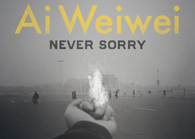 A poster from Alison Klayman's documentary on Chinese artist Ai Weiwei, "Ai Weiwei: Never Sorry."
