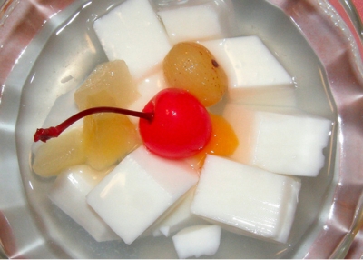 Almond jelly, above, uses blanched apricot kernels sometimes called "almonds" which are smaller than almonds and have a stronger flavor. (nemo's great uncle/Flickr)