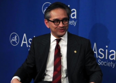 Dr. Marty Natalegawa, Foreign Minister of Indonesia, at Asia Society New York on September 19, 2013. 