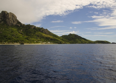 An island flourishing with flora in Fiji on November 4, 2013. (Andy McDowall/Flickr)