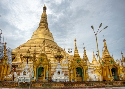 The Shwedagon Pagoda, also known as the Golden Pagoda, is a majestic landmark and continues to be a popular tourist destination in Yangon, Myanmar. (Eugene Phoen/Flickr) 