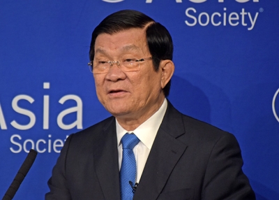 Vietnamese President Truong Tan Sang speaks at Asia Society New York on September 28. (Elsa Ruiz/Asia Society)