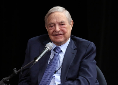 George Soros speaks at Asia Society in New York on April 20, 2016. (Ellen Wallop/Asia Society)