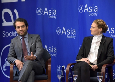 Dr. Shadi Hamid and Dr. Mengia Hong Tschalaer in conversation at Asia Society New York on April 21, 2017. (Elsa Ruiz/Asia Society)