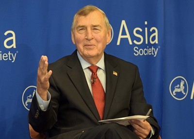 Harvard University's Dr. Graham Allison discusses his new book on U.S.-China relations at Asia Society New York on May 31, 2017. (Elsa Ruiz/Asia Society)