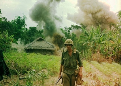 Marines on a search and destroy mission in Vietnam.Â 