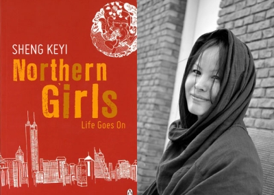 L:  "Northern Girls" by Sheng Keyi (Penguin Group Australia, 2012). R: The author (Feng Tang).