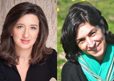 Anita Amirrezvani (L) and Persis Karim (R), co-editors of "Tremors: New Fiction by Iranian American Writers." (Anita Amirrezvani: Rex Bonomelli.) 