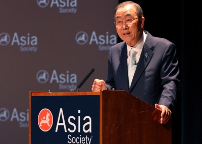 United Nations Secretary-General Ban Ki-moon speaks at the Asia Society in New York on Friday, June 20, 2014. (Ellen Wallop/Asia Society)