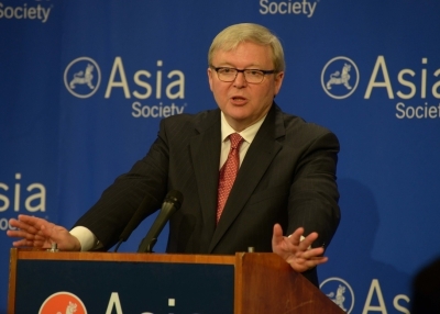 Asia Society Policy Institute President Kevin Rudd speaks at Asia Society New York on May 4, 2015. (Elsa Ruiz/Asia Society)