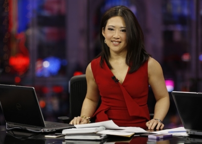 Anchor Melissa Lee on the set of CNBC’s Fast Money. (CNBC)