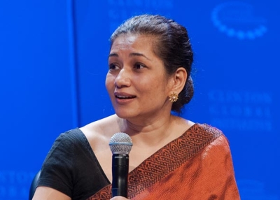 Durreen Shahnaz speaks at the Clinton Global Initiative Winter Meeting on February 10, 2015. (Juliana Thomas)