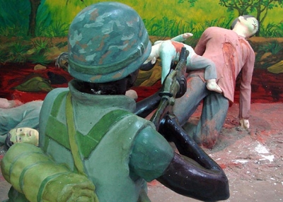 A display at the My Lai Memorial Site in My Lai village, Vietnam. (Adam Jones/Flickr)