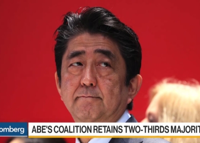 Bloomberg Interview Abe Re-Election