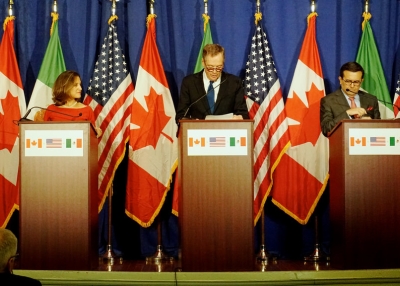 North American Free Trade Agreement (NAFTA) negotiators in Washington, D.C.