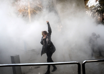 Iran protester in Tehran