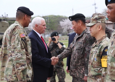 Vice President Mike Pence visits in South Korea