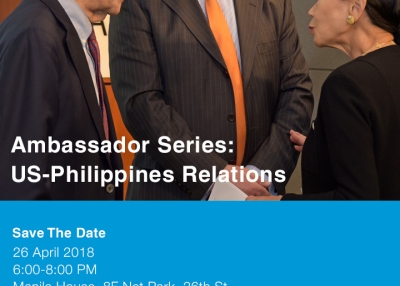 Ambassador Series: US-Philippines Relations | 26 April 2018 | Manila House