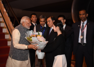 Indian Prime Minister Narendra Modi Arrives In Wuhan