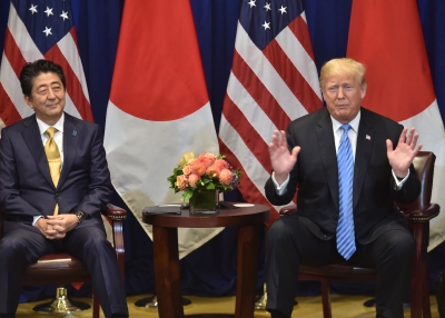 Japan PM Shinzo Abe and U.S. President Donald Trump