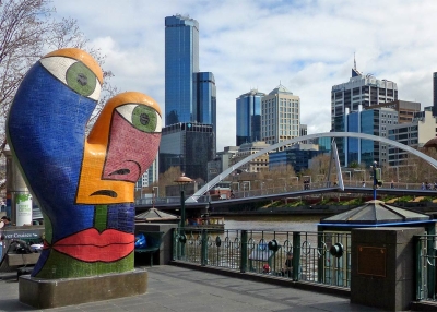 The famous sculpture "Ophelia" in Melbourne.