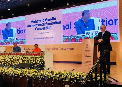 Kevin Rudd at the Mahatma Gandhi International Sanitation Convention in New Delhi on Saturday September 29, 2018