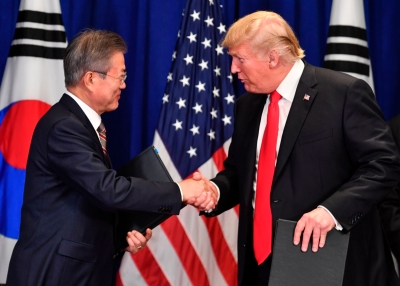 South Korea President Moon Jae-in and U.S. President Donald Trump