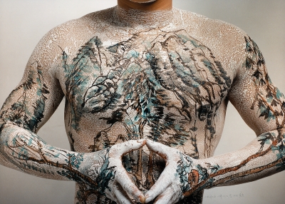 Huang Yan, Chinese Landscape – Tattoo, No. 7, Dated 1999, C-Print ©the artist, courtesy Fondation INK