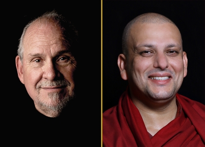 Dr. Larry Brilliant and the Venerable Tenzin Priydarshi 