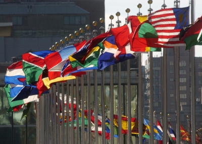 United Nations flags 