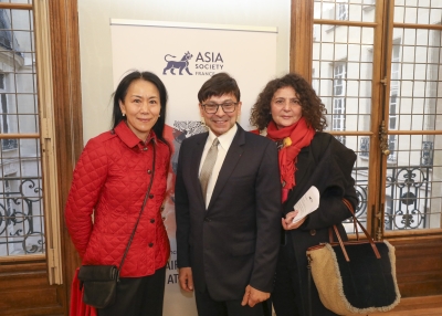 Y Ping Sun Chair of AS Texas Center with Serge Dumont Chair of AS France Center and Mme Valêrie Terranova