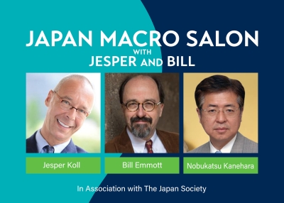 Japan Macro Salon with Jesper and Bill, Jesper Koll, Bill Emmott, Nobukatsu Kanehara, in Association with The Japan Society