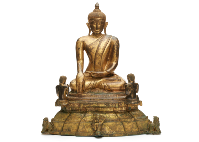 Shakyamuni Buddha with Kneeling Worshippers
