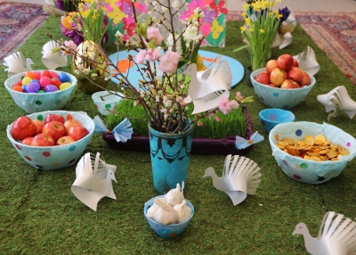 a table during nowruz