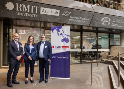RMIT Asia Hub Alec Cameron, Dominique Wiehahn, Anthony Bubalo