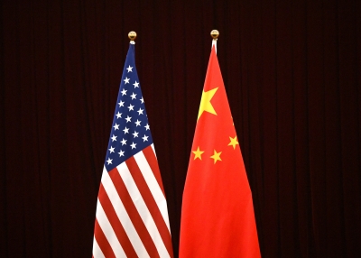 US-China Flags
