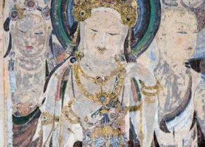 Goddess of Mercy, southern wall, Cave 57, Early Tang. (Dunhuang Academy, Mogaoku, Dunhuang, Gansu, China)