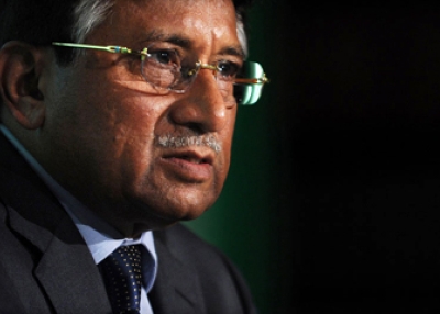 Exiled former Pakistani president Pervez Musharraf addresses a press conference in London on October 1, 2010. (Ben Stansall/AFP/Getty Images)