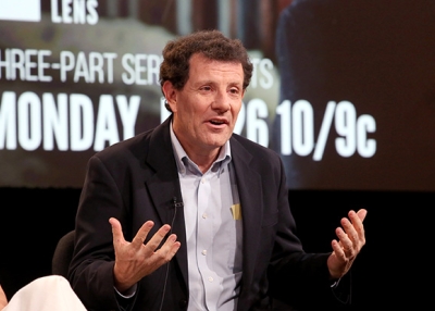 Nicholas Kristof speaks onstage during the 'Independent Lens: A Path Appears' panel discussion at the PBS Network on January 20, 2015 in Pasadena, California. (Frederick M. Brown/Getty Images)