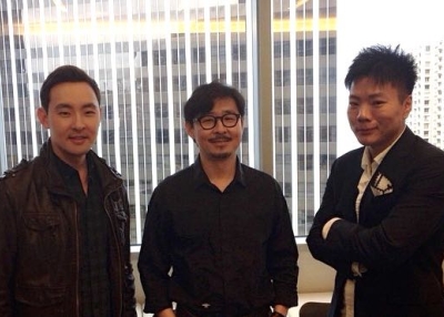 From left:  Chris Lee, HS Kim, Won Lee