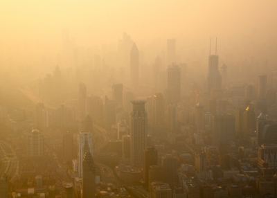 Pollution over Shanghai. (Shreyans Bhansali/Flickr)