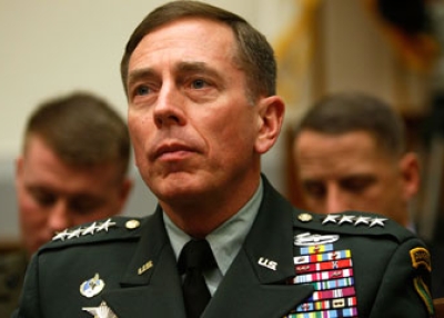 Commander of U.S. Central Command Army General David Petraeus listens during a hearing before the House Armed Services Committee on Capitol Hill  on Apr. 2, 2009 in Washington, DC.Â 