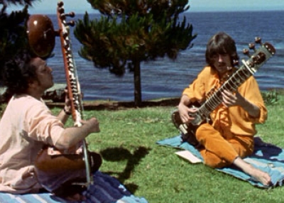 Ravi Shankar and George Harrison in Raga: A Film Journey into the Soul of India.