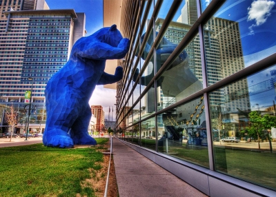 A blue bear in Denver (Daniel Hoherd/Flickr)