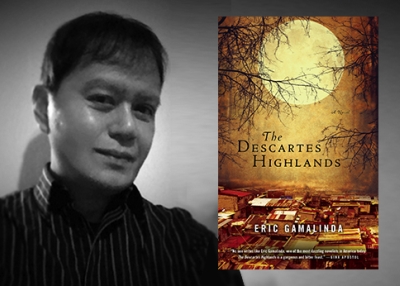 Eric Gamalinda (L), author of "The Descartes Highlands" (Akashic Books).